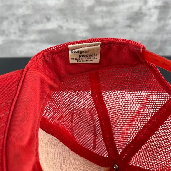 Vintage Budweiser Beer Mesh Snapback Trucker Rope Hat OSFA King Of Beers Cap Red - Picture 7 of 11